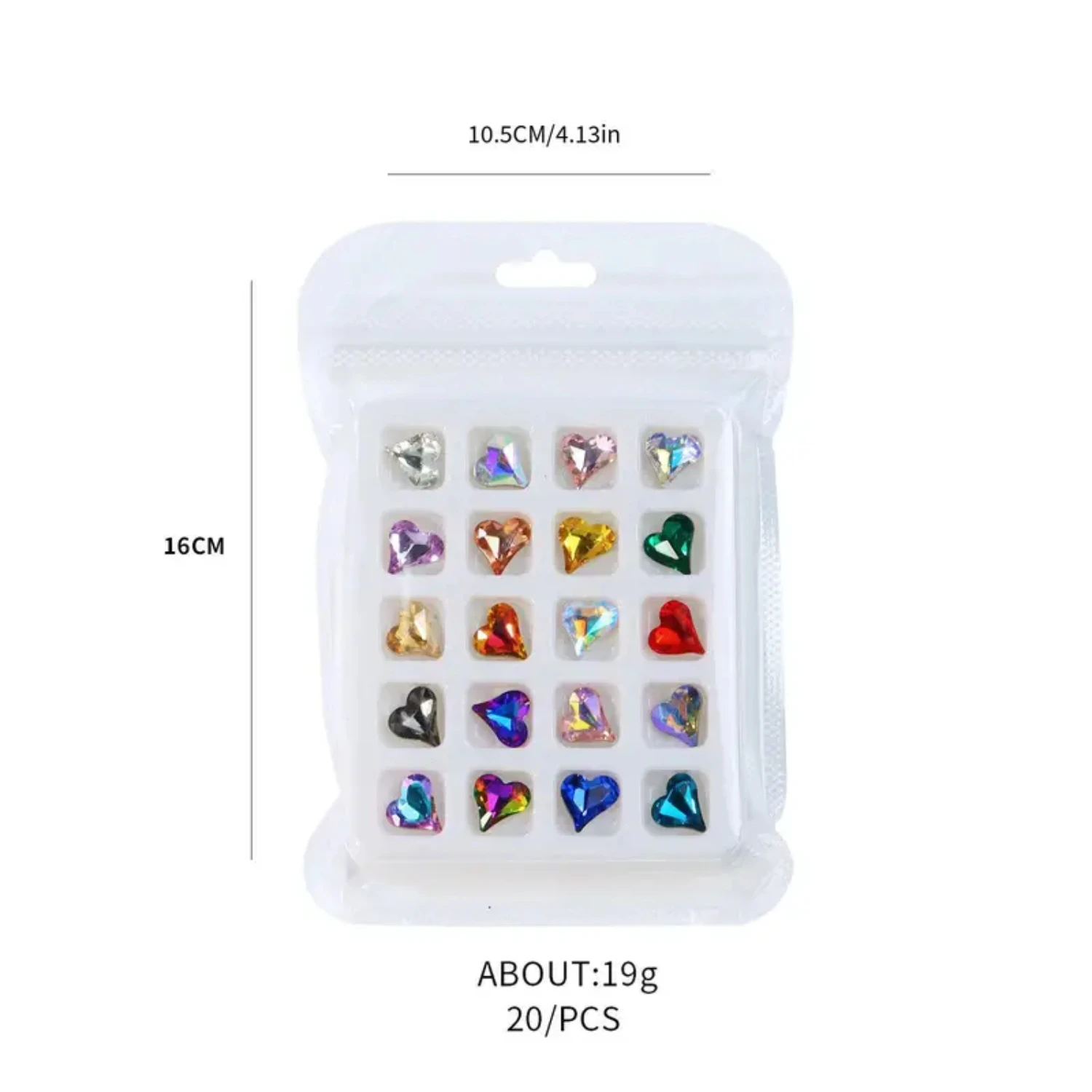 네일 아트용 스파클링 라인스톤 1개 키트, 3D 플랫백 크리스탈 네일 아트 라인스톤 세트