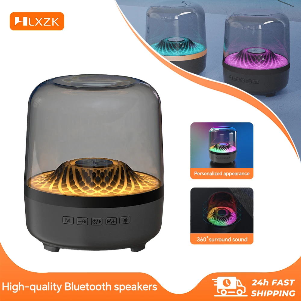 

Portable Bluetooth 5.3 Breathing Lamp Speakers 3D Hi-Fi Audio Subwoofer Outdoor Loudspeaker Music Surround Bass Box Speaker