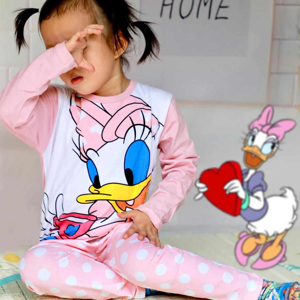 Kinderen Pyjama Donald Duck Night Kleding Nachtkleding Kind Meisje Pyjama Daisy Nachtkleding Meisjes Sleep Kleding Pijamas Voor Kinderen