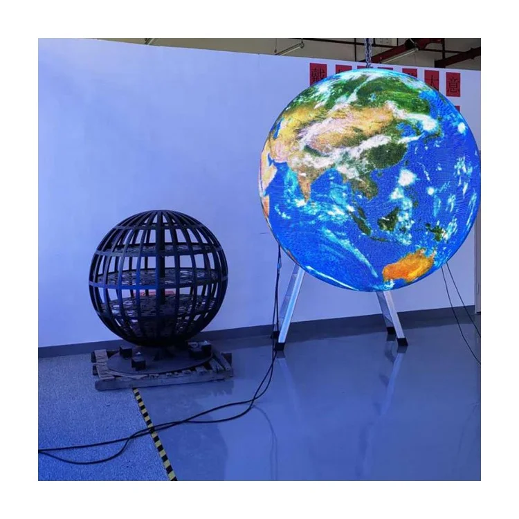 Sfera interna Dia 1m sfera a 360 gradi 3D LED Video Display Screen Globe