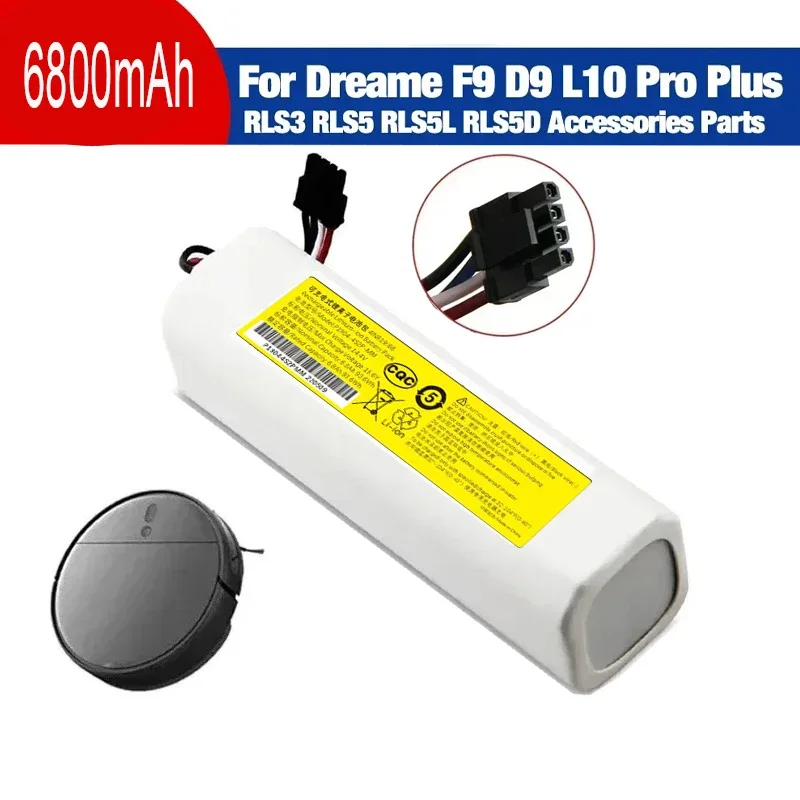 For Dreame  Battery 14.4V F9 D9 L10 Pro Plus RLS3 RLS5 RLS5L RLS5D Accessories Parts  Robotic Vacuum Cleaner Replacement Battery