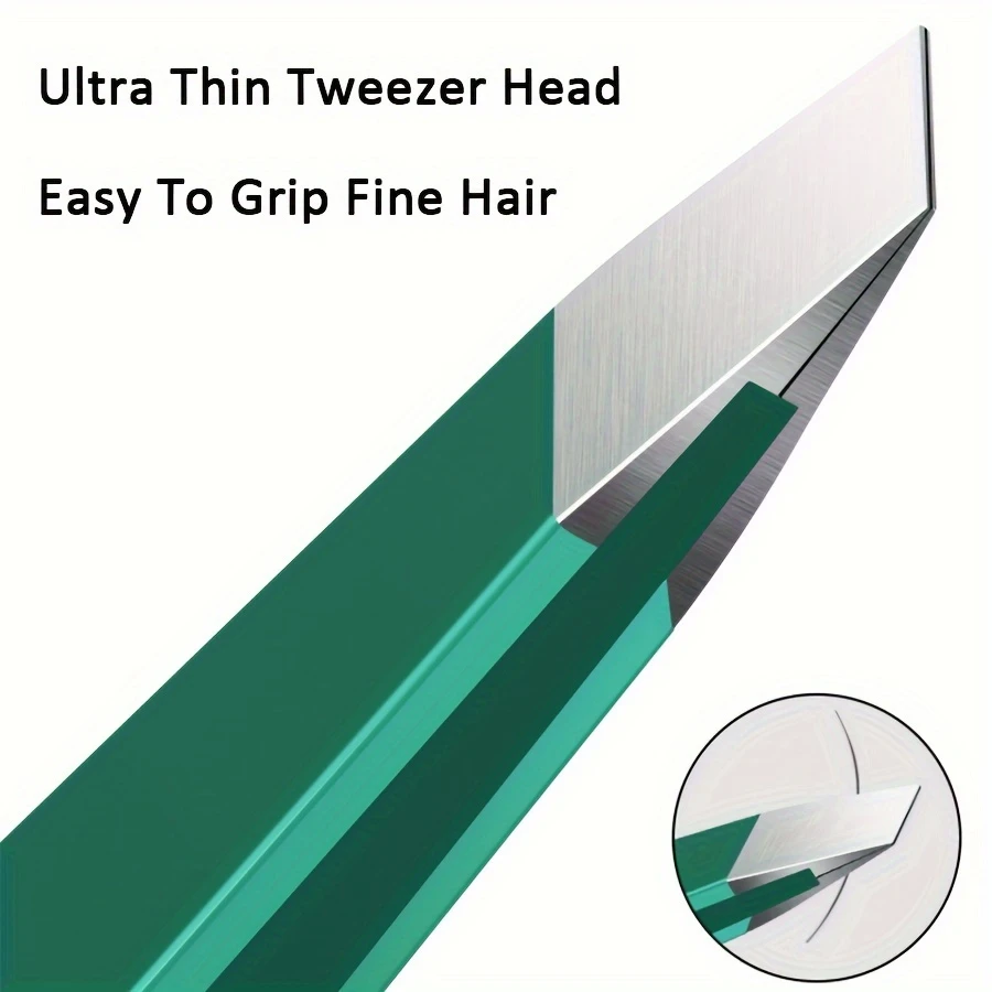4피스 스테인레스 스틸 핀셋 세트 남녀공용 전문가용 정밀 얼굴 털 눈썹 자란 모발 및 파편 내구성 및 Er
