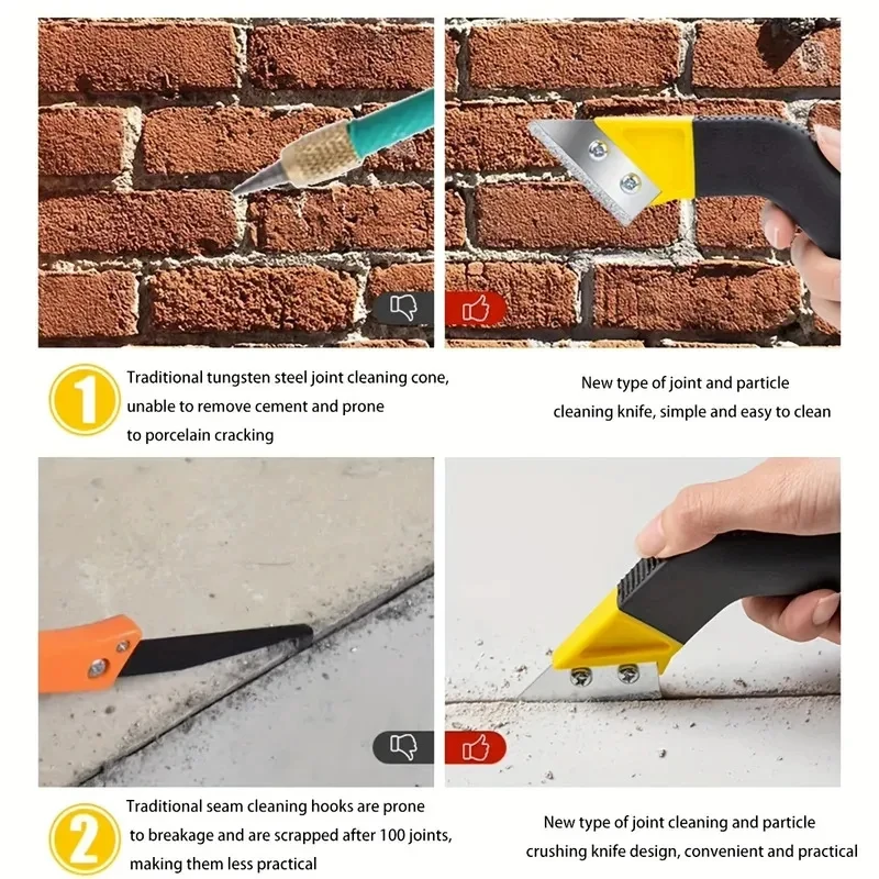 Tile Grout Saw Grout Removal Tool, Angled-Design Grout Hand Saw for Tile Cleaning, Removing Paint and More