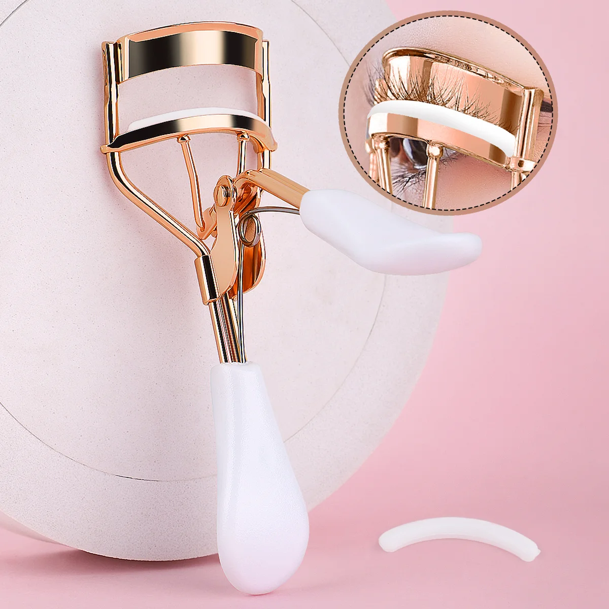 1 Tragbarer Wimpernzange, schwarz, Wimpernzange aus Edelstahl für langanhaltende Formgebung, geeignet für Wimpernlifting und Augenbrauen. – Detail 13