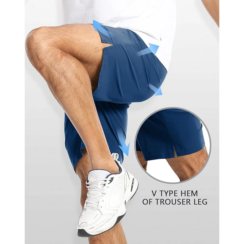Laufshorts für Herren Fitness-Sporthosen Schnelltrocknende Workout-Trainingsshorts Jogging-Kurzhose Sommer-Trainingsshorts – Detail 11