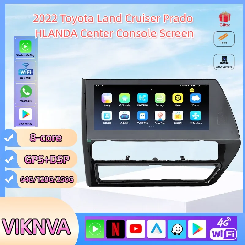 Android 13 Car Radio For CROWN KLUGER TOYOTA Highlander 2021 2022 Multimedia Player GPS Carplay Autoradio Stereo Head Unit Navi