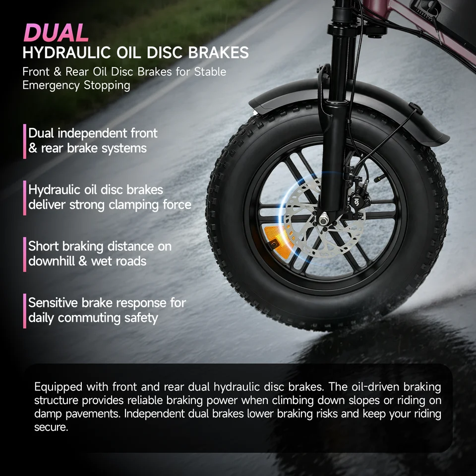 OBX 500W Electric Bike for Adults 16 Inch Fat Tire Ebike 36V 13Ah Battery 20MPH Speed 35 Miles Range All Terrain Mountain E-Bicycle image 2