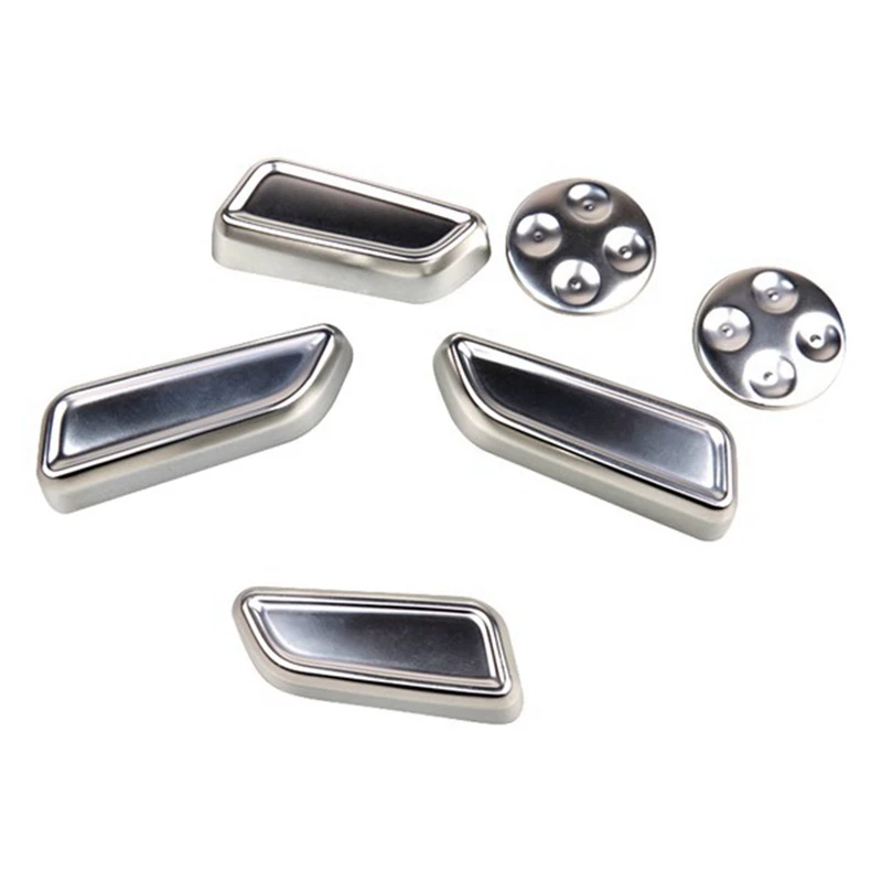 Seat Adjustment Switch Button Cover Car Interior Aluminum Alloy Decor Trim Protector for Tesla Model 3