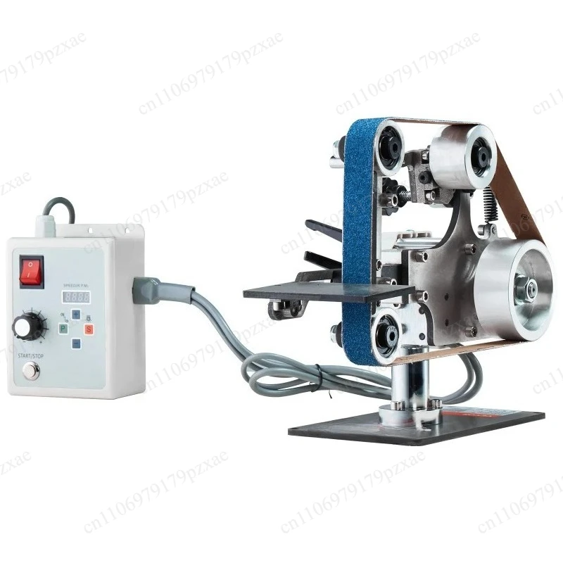 550W Variable Speed VFD Belt Grinding Polishing Machine 30 x 1 Inch Belt Sander For Metalworking