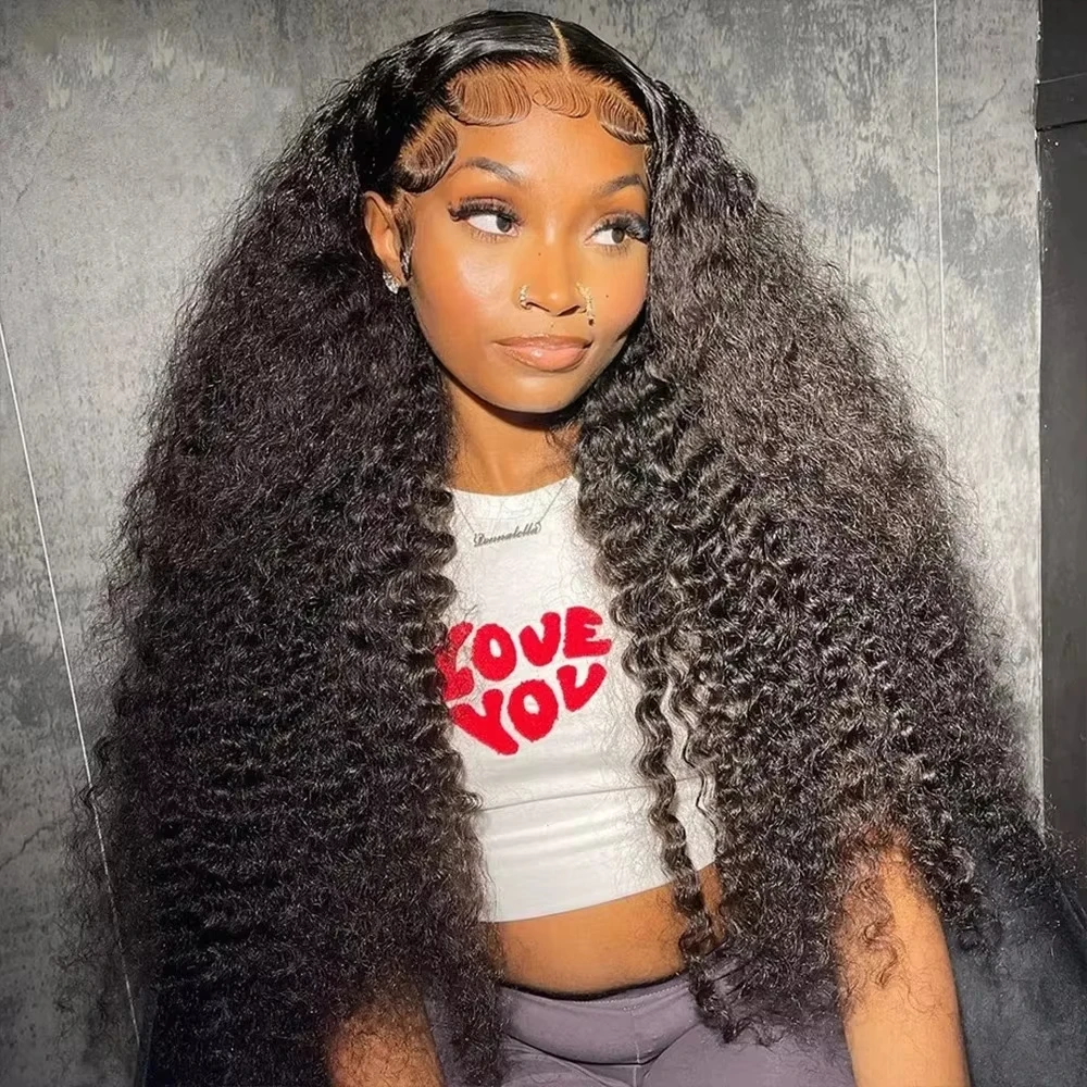 

Lace Front Deep Wave Human Hair 13x4 Water Wave 30 40 Inch 200 Density 13x6 Curly Wig Pre Plucked HD Lace Frontal Glueless Wigs