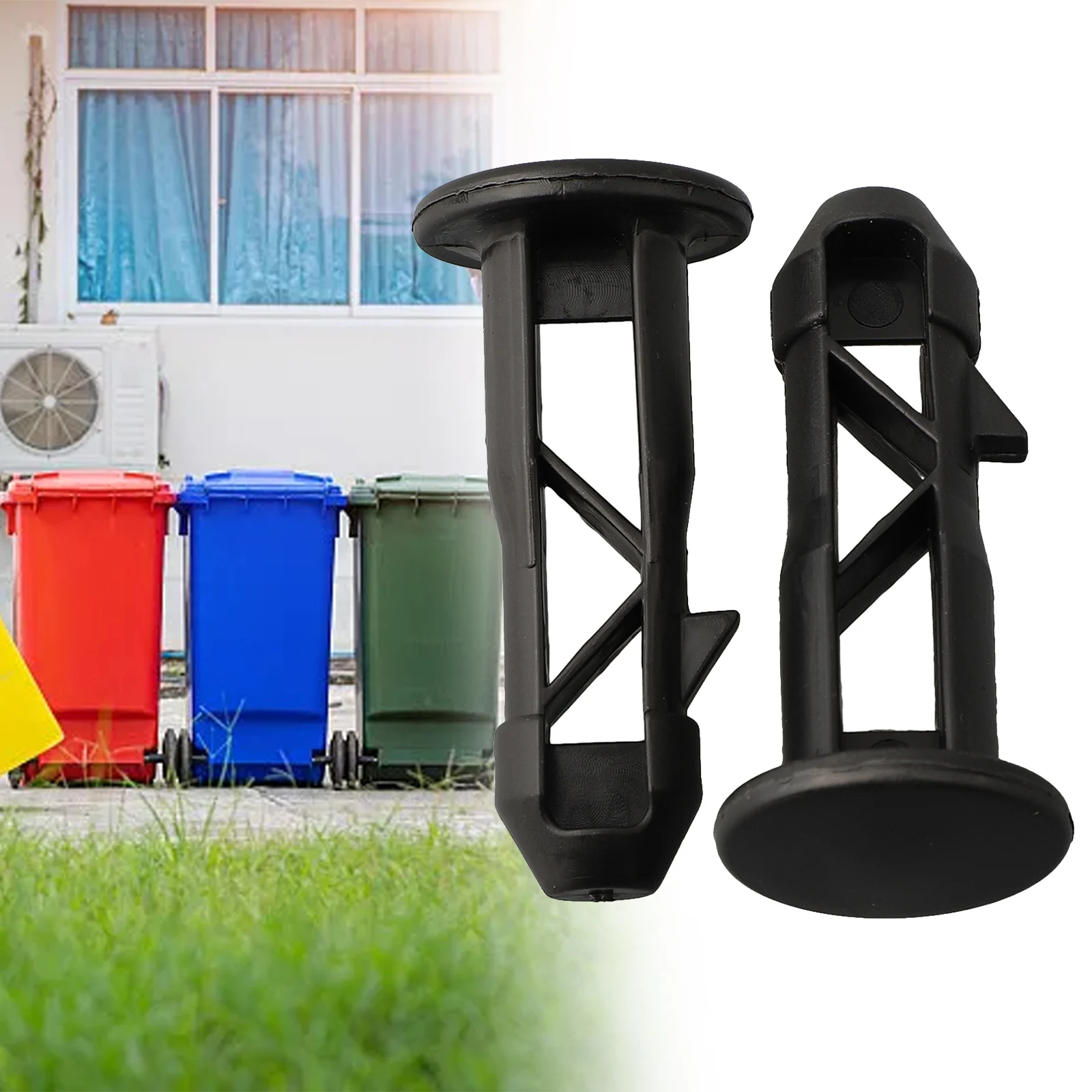 New Wheelie Bin Lid Trash Can Lid Parts Plastic Replacement Accessories Black Commercial For 240L Wheelie Trash Bins