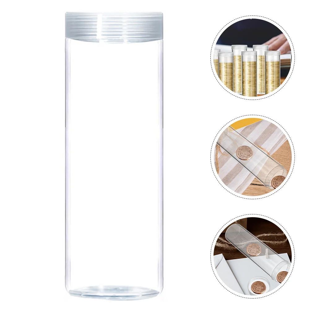 

10 Pcs 27mm Diameter Transparent Coin Barrel Storage Tube Full Roll Loose Protection (27mm Half Barrel) Pieces Container