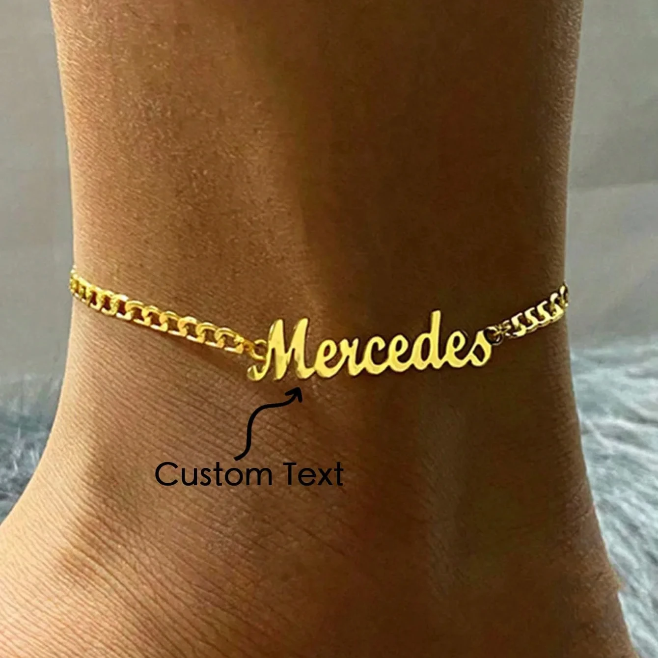 맞춤형 쿠바 체인 이름 각인 남녀 발찌 스테인리스 스틸 - Anklet Foot Chain 리뷰 및 가격
