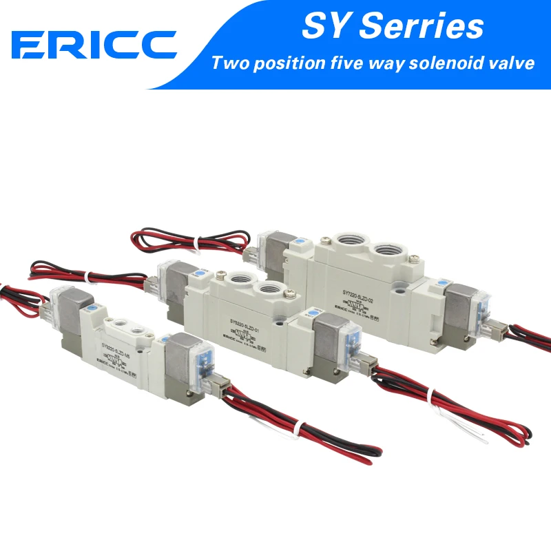 

High Quality SMC Type 5 port 2 Solenoid Valve SY3220 SY5220 SY7220-4LZD/5LZD/6LZD Normal Close Internal Pilot Automation Valve