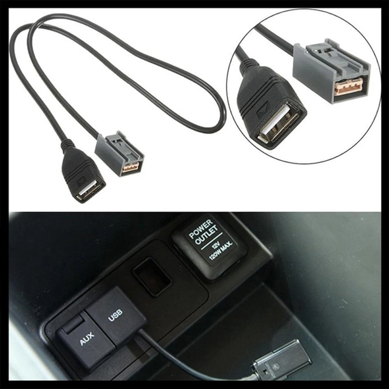 1pcs USB CABLE ADAPTER AUX 2008 Onwards For CIVIC JAZZ/CR-V ACCORD/CR-Z 09-13 MP3 AUX-USB Cable Adapter Black