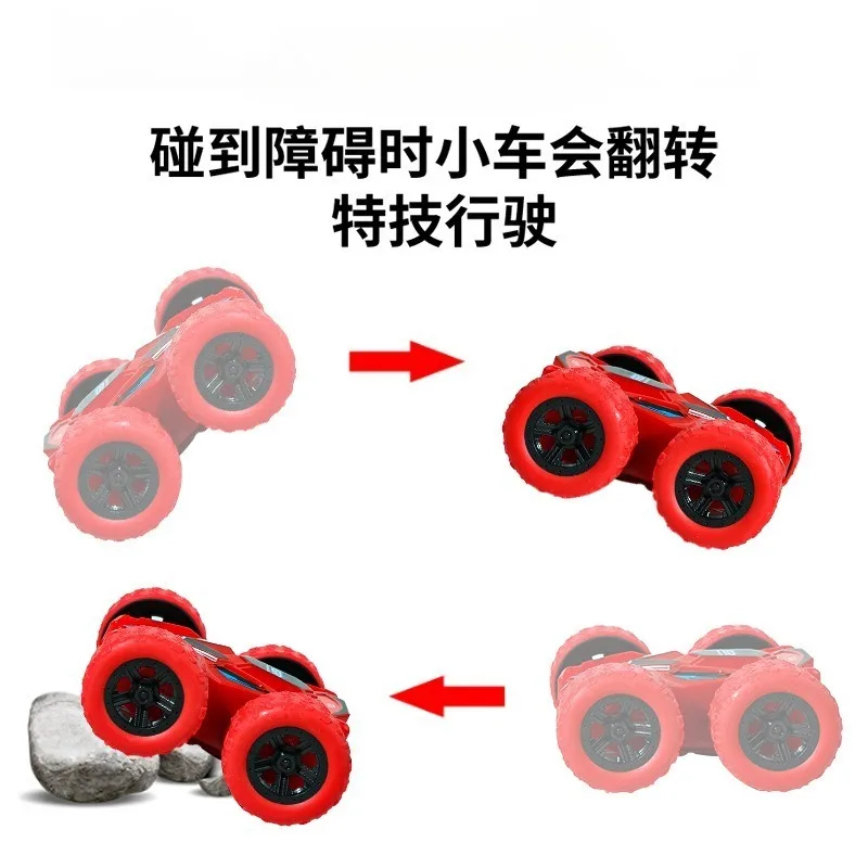 Auto a Inerzia 4WD All'Ingrosso, Modello Fuoristrada Simulato a Doppio Lato, Giocattolo Acrobatico Antiurto per Bambini