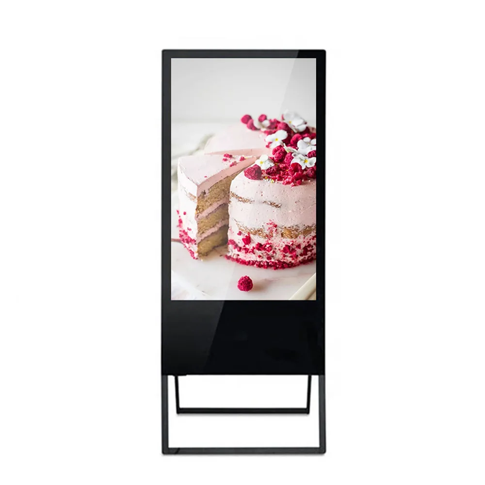 

49 Inch Smart IR Touch Screen Indoor Vertical Digital Signage Menu Board Kiosk Foldable Display Floor Stand Poster Ads Equipment