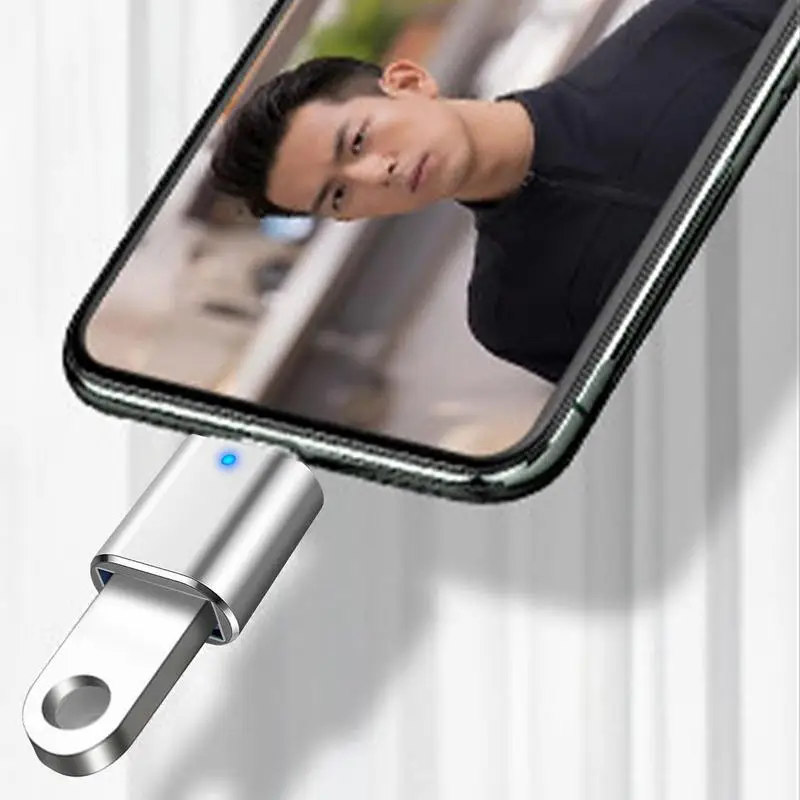 2023 New LED USB 3.0 To Type C Adapter OTG USB-A ToUSB Type-C Female Connector For Smart Phone Adapters