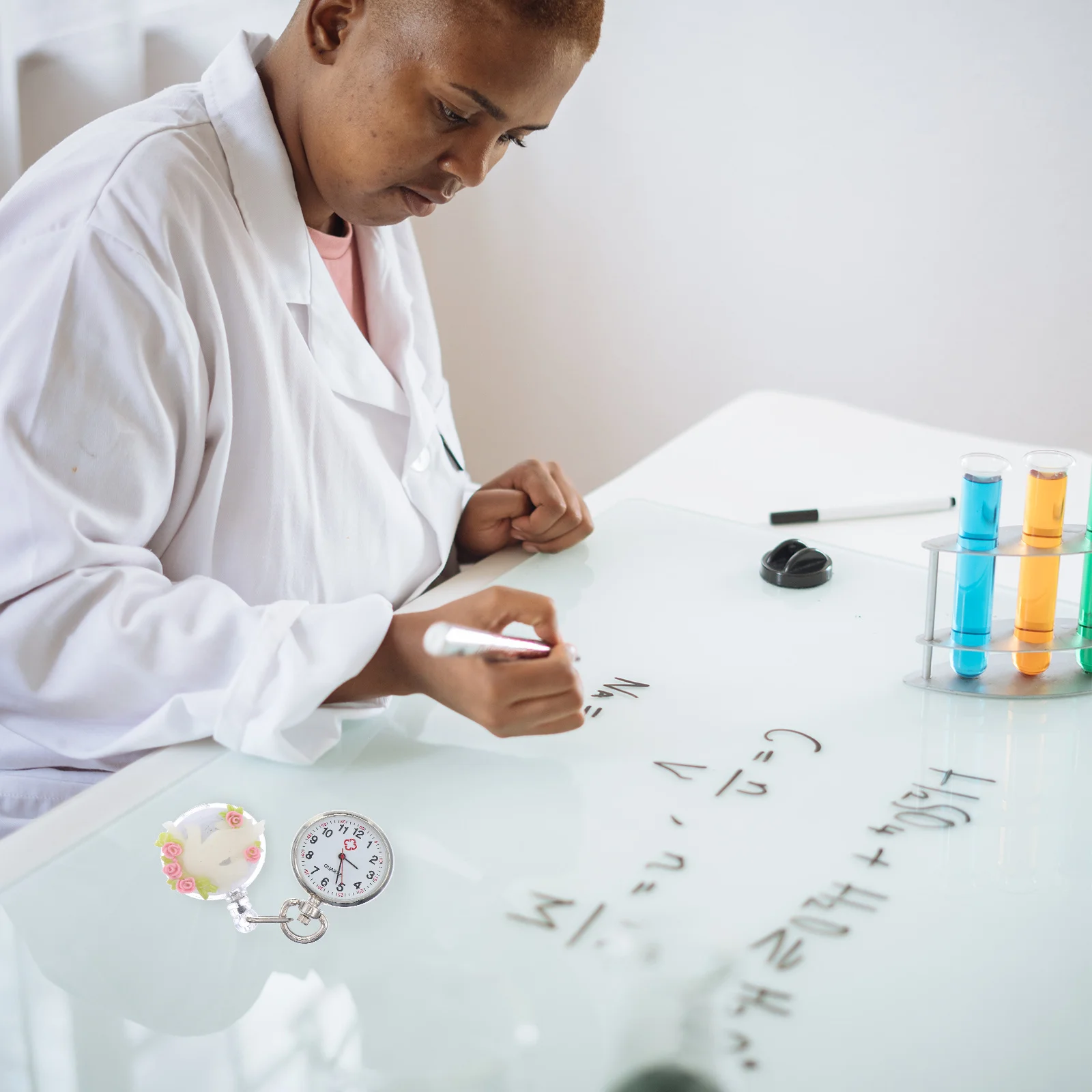 

Floral Decorated Watch Nurse Fob Timepiece Clip- Nursing Gift Nurse Watches For Women Hanging Women Watch