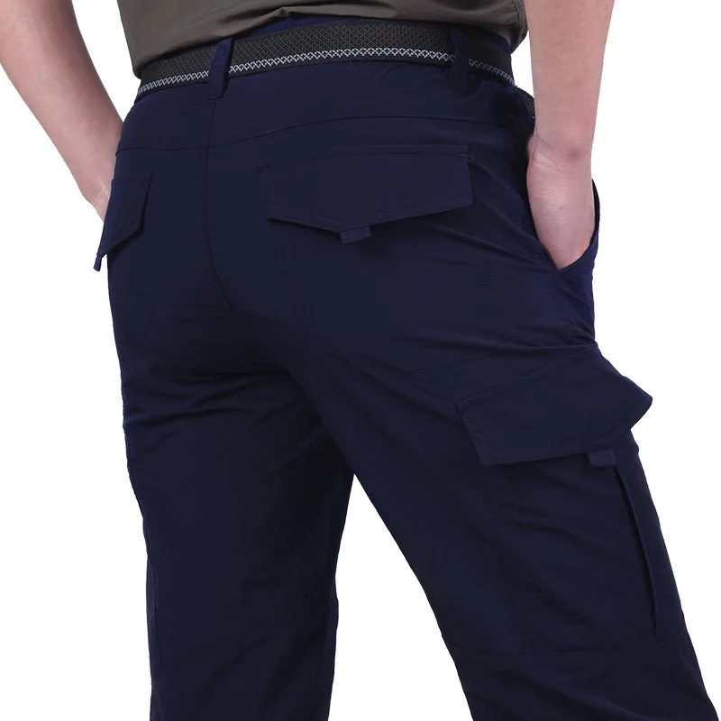 Pantalones Cargo tácticos impermeables para hombre, pantalón largo militar, transpirable, informal, de secado rápido, para exteriores, verano, 2023