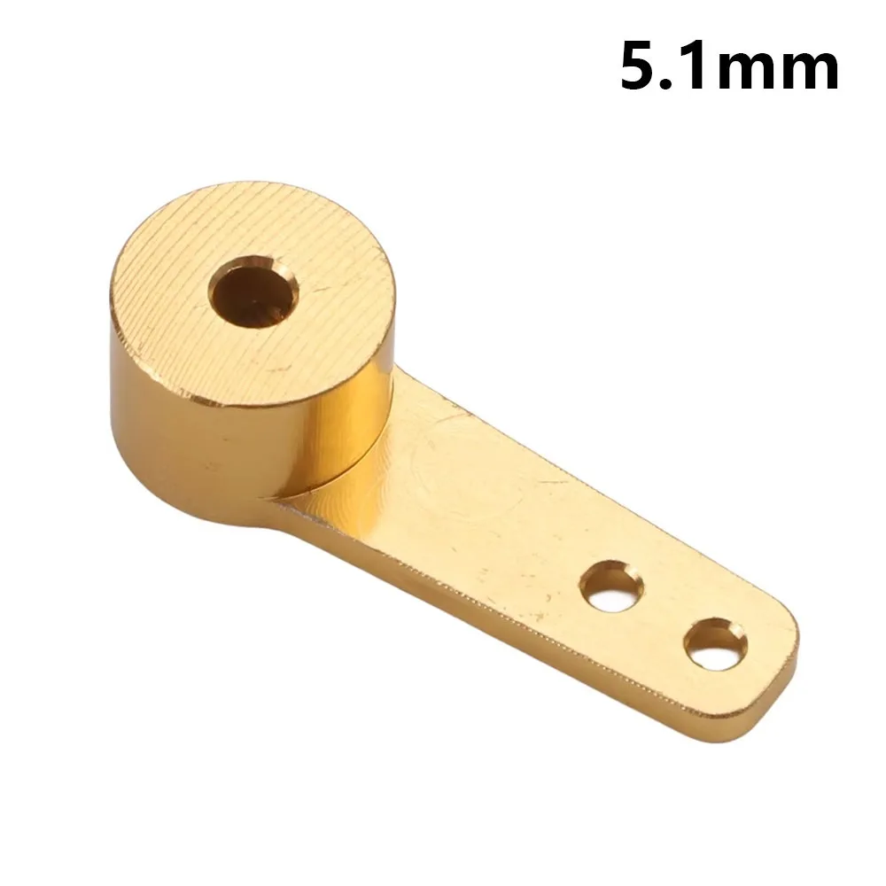 1Pcs 3.1mm 4.1mm 5.1mm Steering Servo Arm Aluminum Alloy Single Arm Single Steering Servo Horn Screw Mount Rudder Tiller Arm