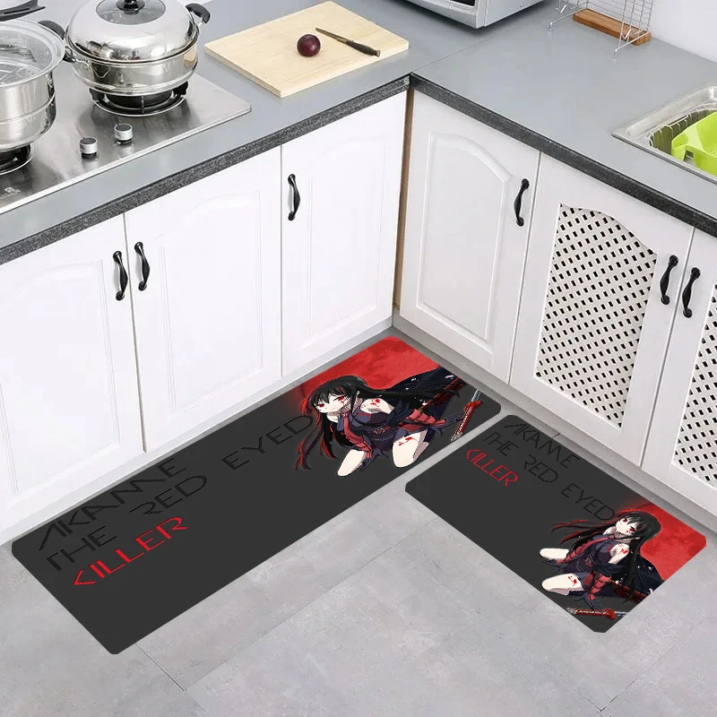 Home Anime Akame Ga KILL Foot Mat Balcony Carpet Entrance of House Aesthetic Room Decoration Carpets Rugs Kitchen Rug Door Mats