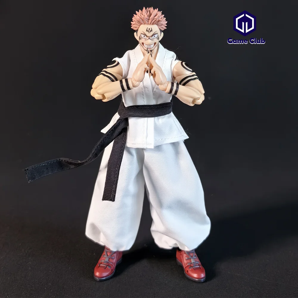 1/12 Scale Male Sodier Ryomen Sukuna Sleeveless Combat Uniform Clothes And Vest Clothes Set For 6in Shf Action Figures Model