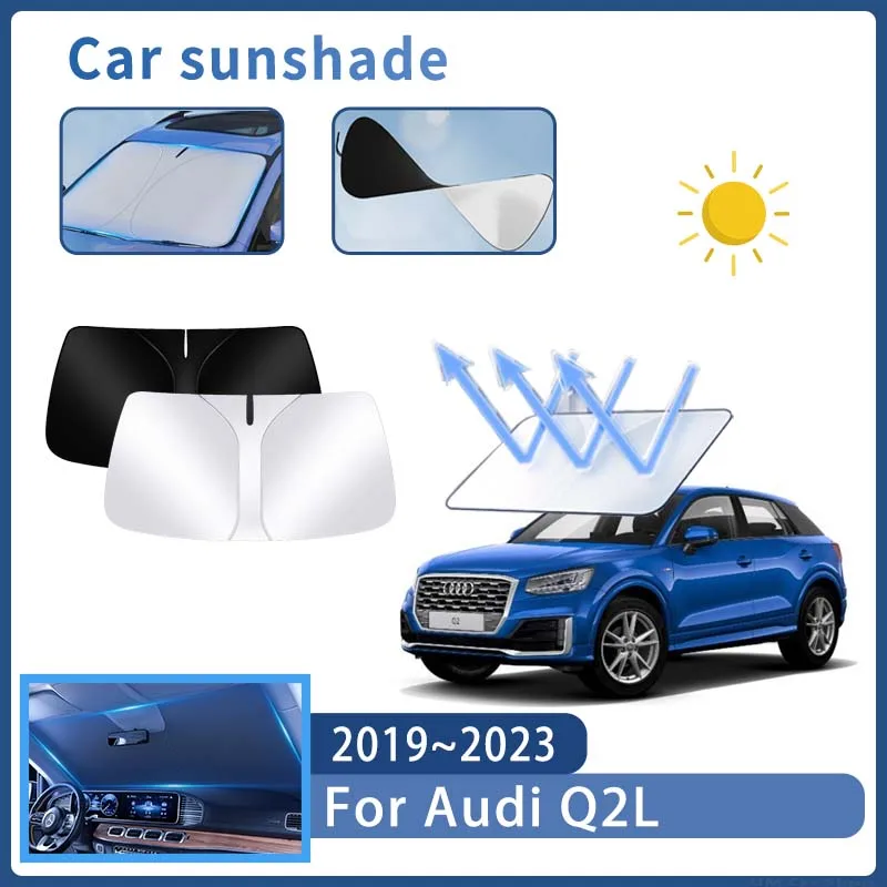 

Складной автомобильный солнцезащитный козырек для Audi Q2L 2019 ~ 2023 2020, солнцезащитный козырек на лобовое стекло, теплоизоляция, летнее охлаждение, автоаксессуары