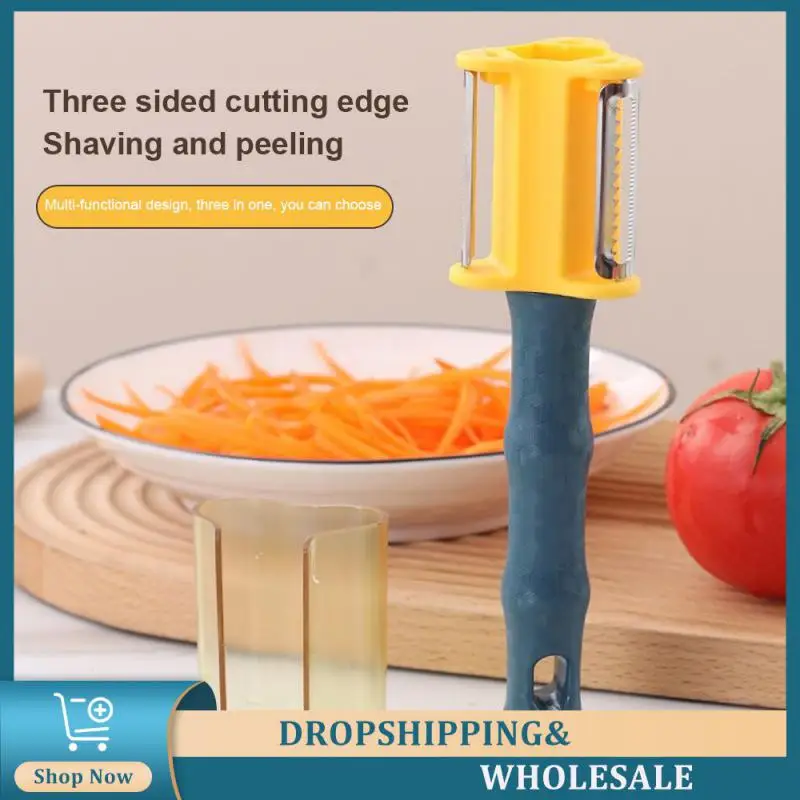 Fruit Peeler Strong And Durable Stainless Steel Scraper Multi-functional Cooking Tools Three-in-one Skin Scraper Scraper Sturdy