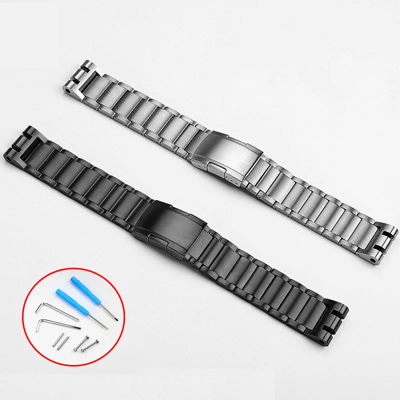 Double Notched Bracelet FOR Tissot Racing Series T115.417 Steel Belt Modified Metal Titanium Alloy Watchband for Men 22mm strap