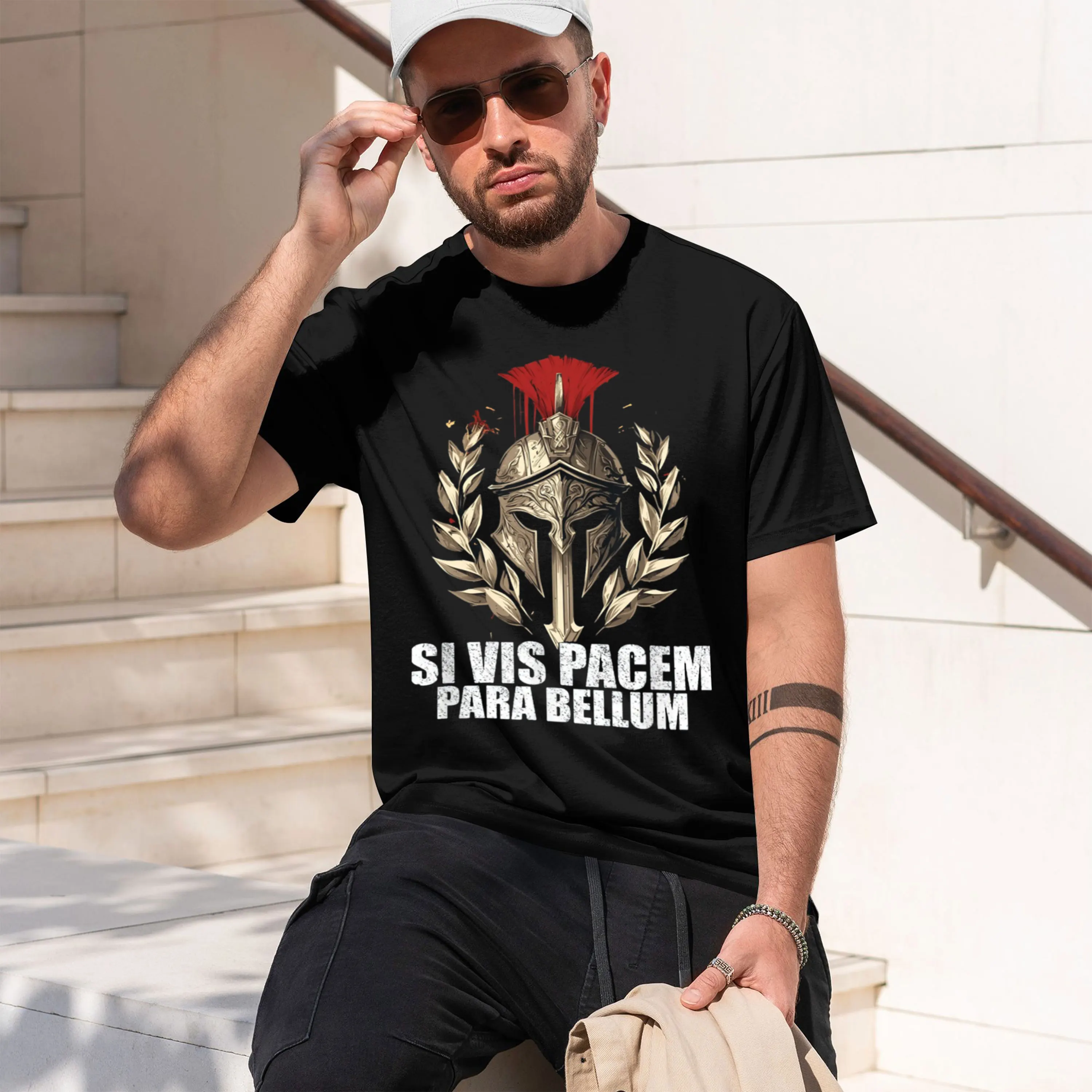 Si Vis Pacem Para Bellum | Latin Wism Proverb T-Shirt Grh T Shirts Men Clothing Camiseta Hombre 2026 New Model Short-sleeve crew