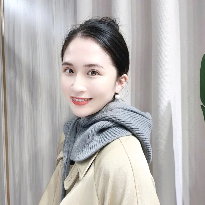 Unisex Adjustable Elastic Balaclava Cap Warm Ring Scarf Beanie Hat For Women Men Windproof Hooded Neck Collar Knitted Hat Bonnet