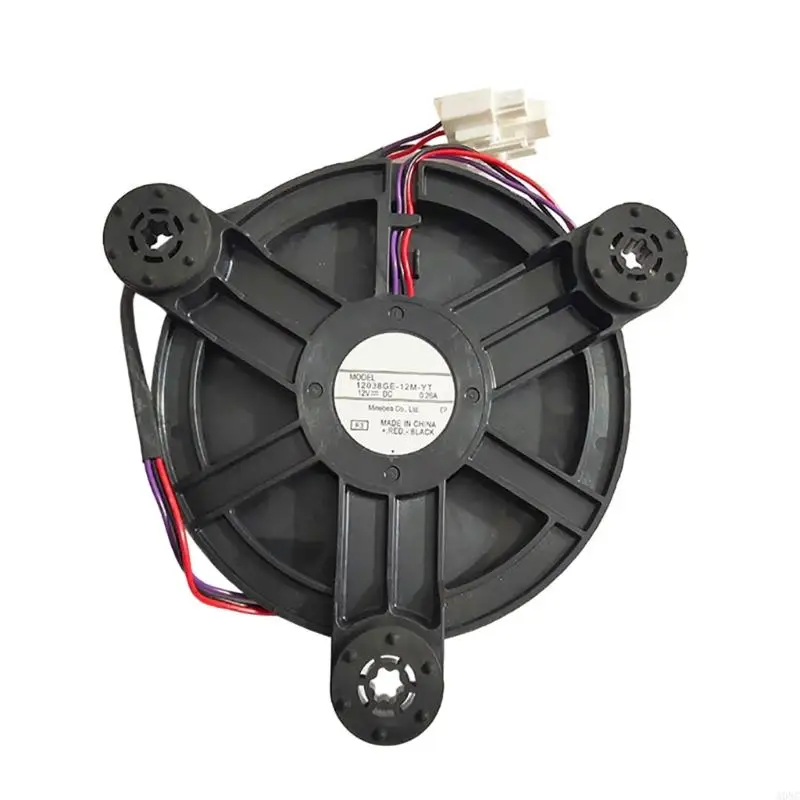 A0NC Refrigerator Cooling Fan Motor 12038GE-12M-YT 12VDC 0.26A 3-Wire Variable Frequency Cooling Fan Heat Dissipation