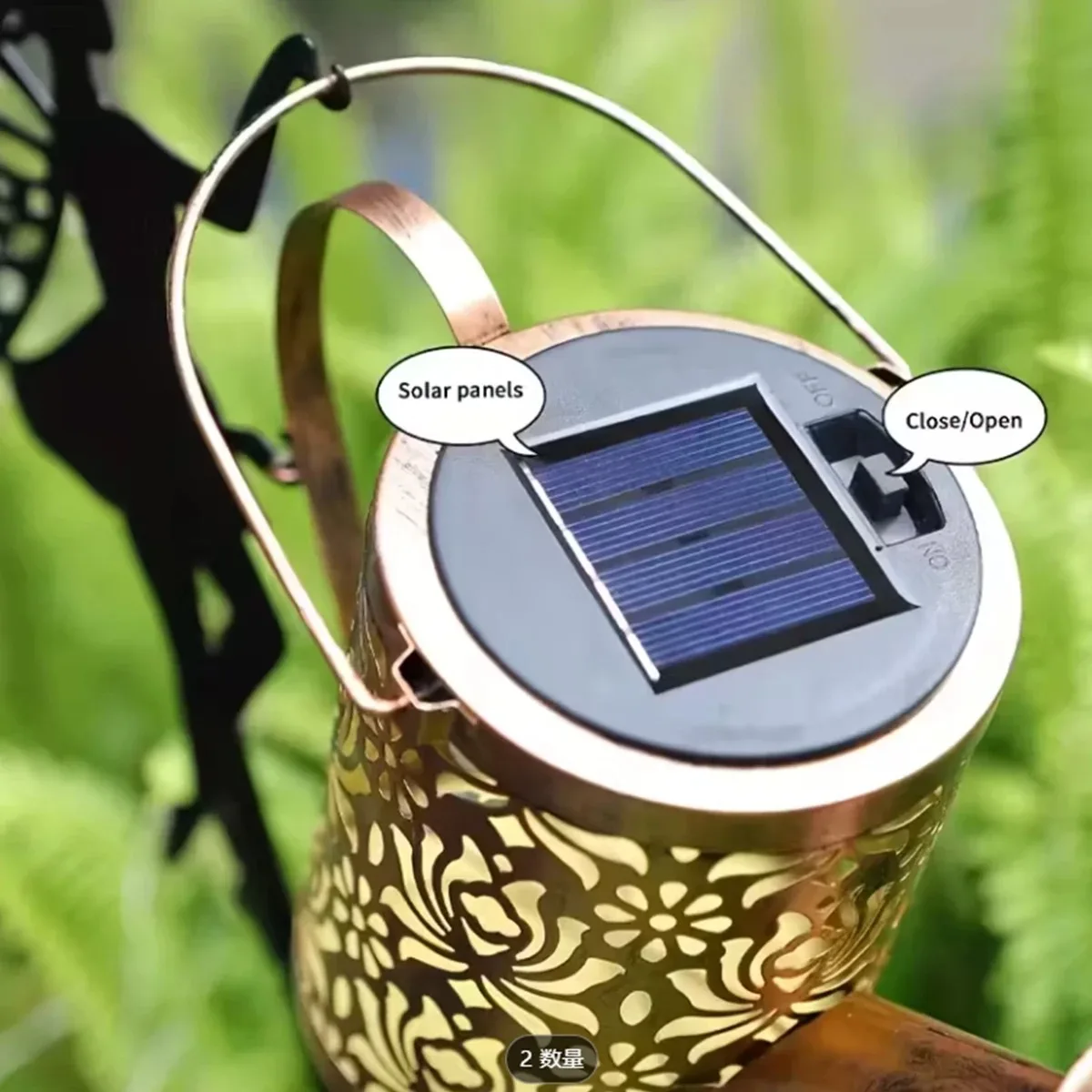 Solar Fairy Watering Can Lights Vintage Metal Garden Decor Outdoor Solar Hanging Kettle Light Waterproof Villa Yard Decoration