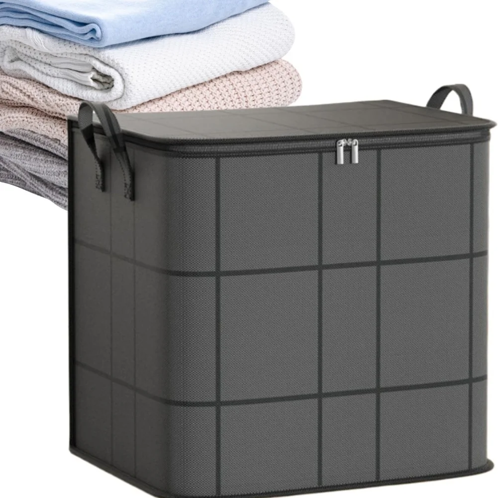 Zippered Waterproof Storage Bags for Clothes Bedding Non Woven Fabric Multipurpose Lightweight Stackable Design