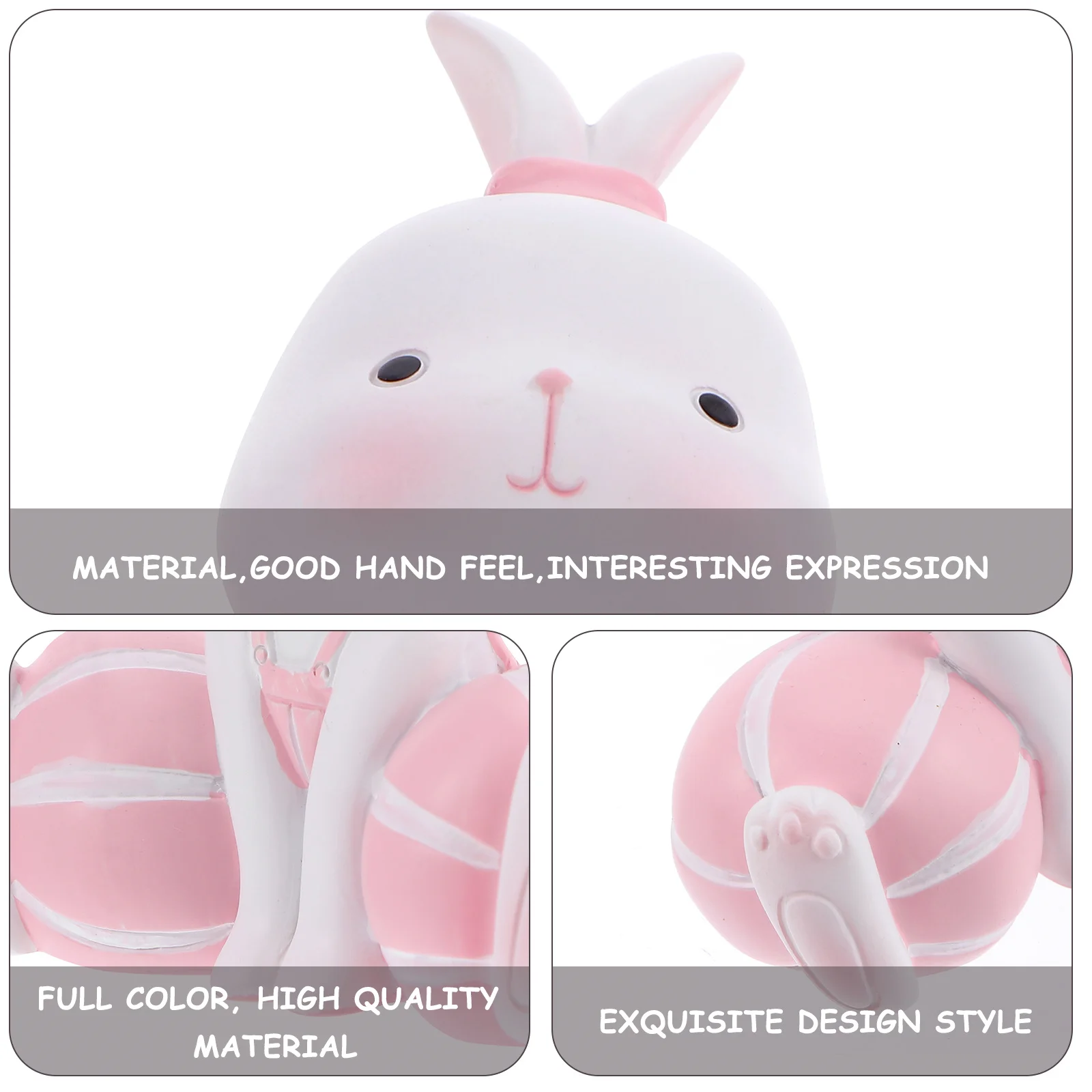 

1Pcs Rabbit Car Ornament Premium Easter Rabbit Cake Decoration Fun Party Dessert Topper Eye Catching Home Festival Decor