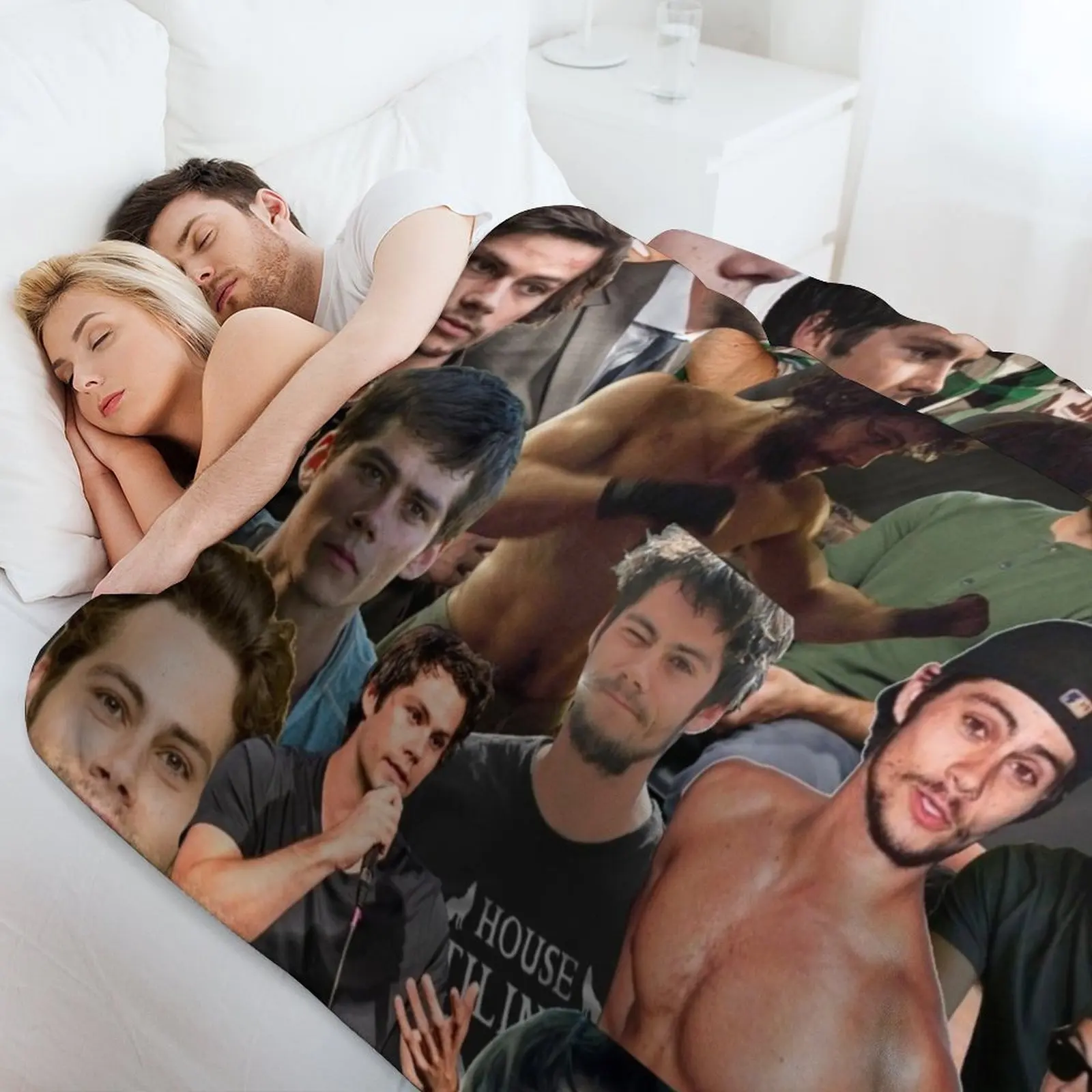 بطانية رمي مجمعة الصور من ديلان أوبراين، هدية شخصية للسفر، بطانية بياضات سرير ثقيلة #4