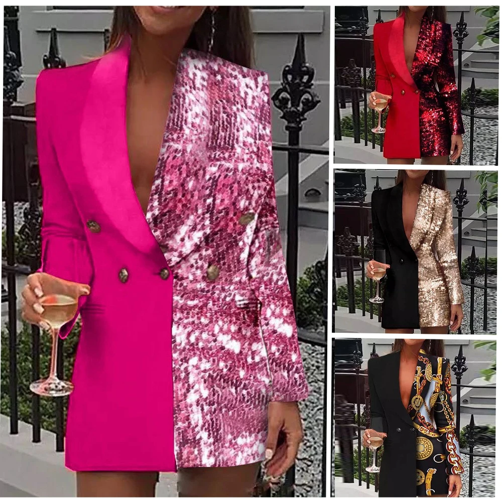 Sequin Blazer Dress…