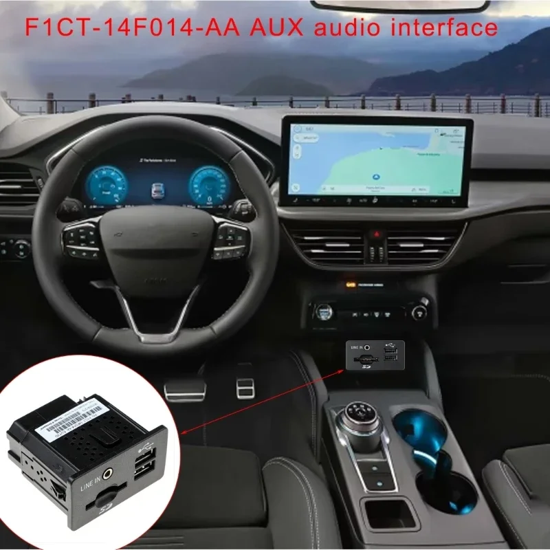 

AUX USB Port with Card Reader for TRANSIT KUGA F1CT-14F014-AA F1CT14F014AA Player USB Socket