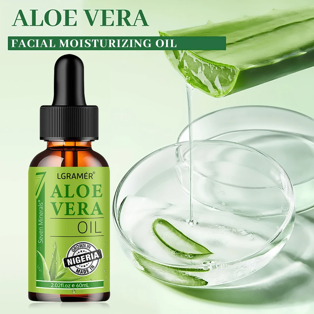 L'olio idratante per il viso all'aloe mantiene la pelle umida tenera liscia penetra profondamente migliora la struttura della pelle Essenza per la cura della pelle