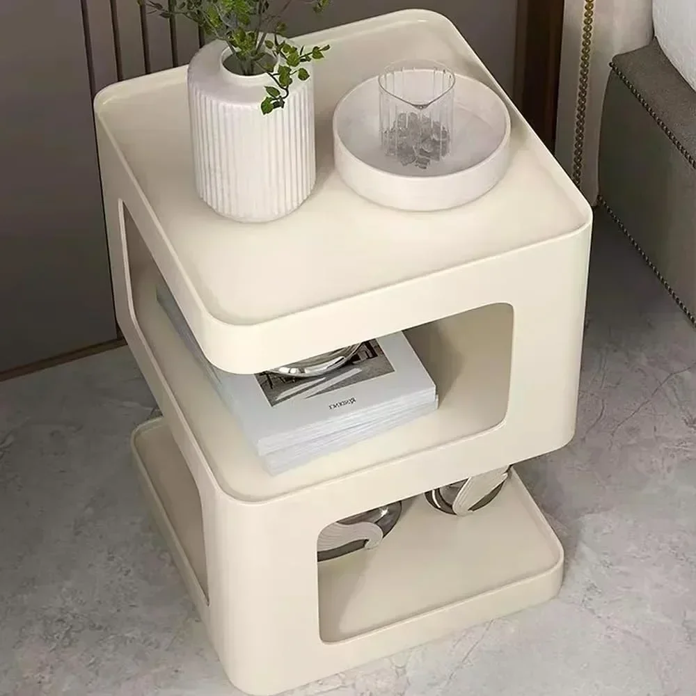 

v Side Table,Modern end Table,Metal nightstand,Bedside Tables,Accent Table with Storage for Living Room Bedroom entryway Couch