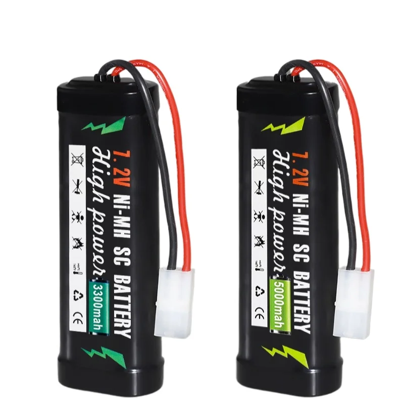 Para juguetes RC tanque coche avión helicóptero con conectores Tamiya 7,2 V batería 7,2 V 3300mAh/5000mAh Ni-MH SC batería