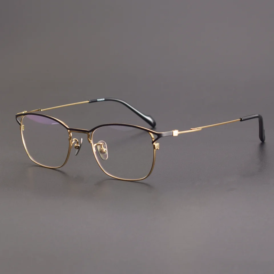 High end Fashion Art Design Pure Titanium Eyeglass Frame for Men and Women Party Decoration Optical Prescription Myopia Glasses