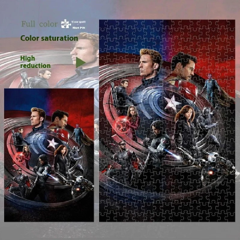 

Пазл Marvel 1000 шт., деревянные игрушки для взрослых и детей 500 шт., 300 шт., пейзаж оптом, Прямая поставка