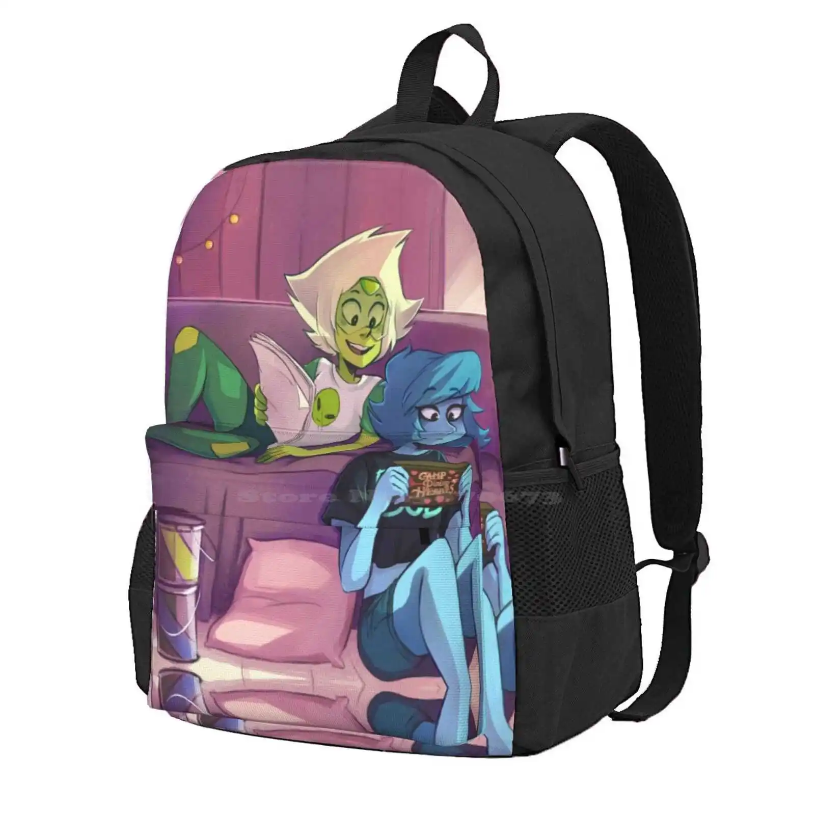 Roommates Hot Sale Schoolbag Backpack Fashion Bags Lapidot Peridot Lapis Lazuli Stevenuniverse Steven Universe