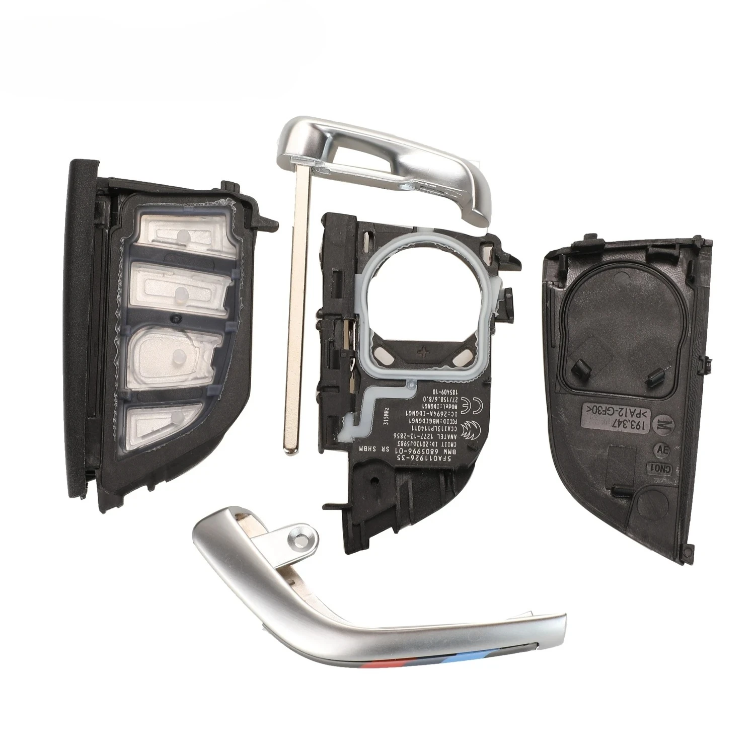 5 szt. Obudowa kluczyka samochodowego z inteligentną kartą 3/4 BTN do BMW serii 1 2 7 X1 X5 X6 X5M X6M klasy F, pilot zdalnego sterowania, wkładka ostrza