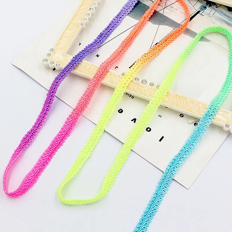 1.2cm x 25Meter Polyester Centipede Lace Trim with Color for Home Textile DIY Sewing Garments Handmade Clothing Accessories Trim