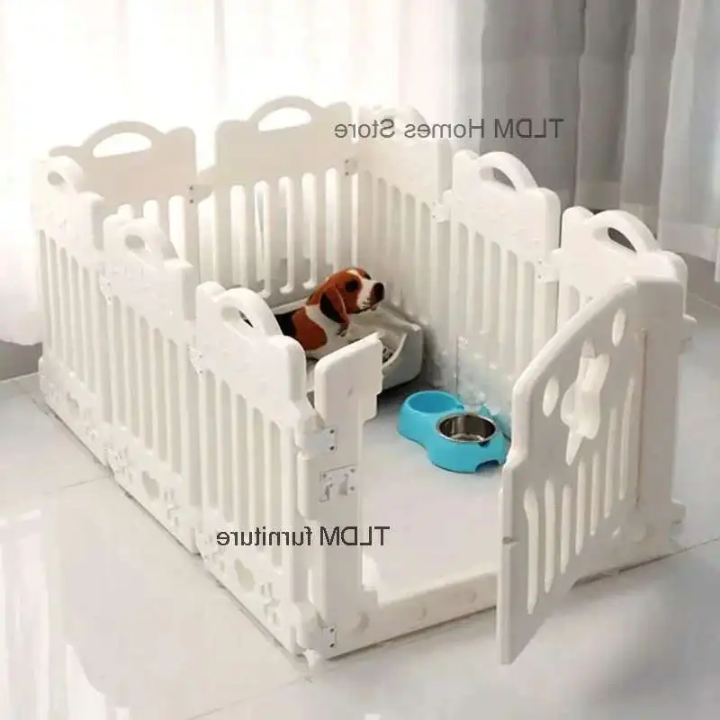 

Современные минималистичные домики для собак, пластиковый безопасный забор для собак, домашний питомник для кошек, изоляция для маленьких собак в помещении с туалетной клеткой для собак N