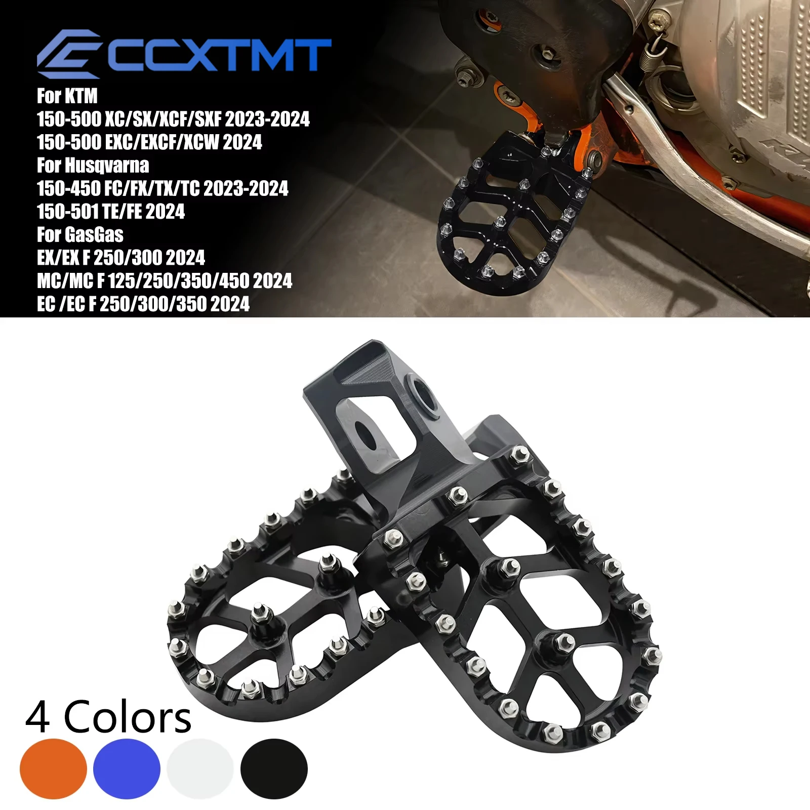 

Подножка для ног педали для KTM EXC EXCF XCW 2024 SXF XC XCF SX 2023-2024 для Husqvarna FC FX TC TE FE TX 150-500