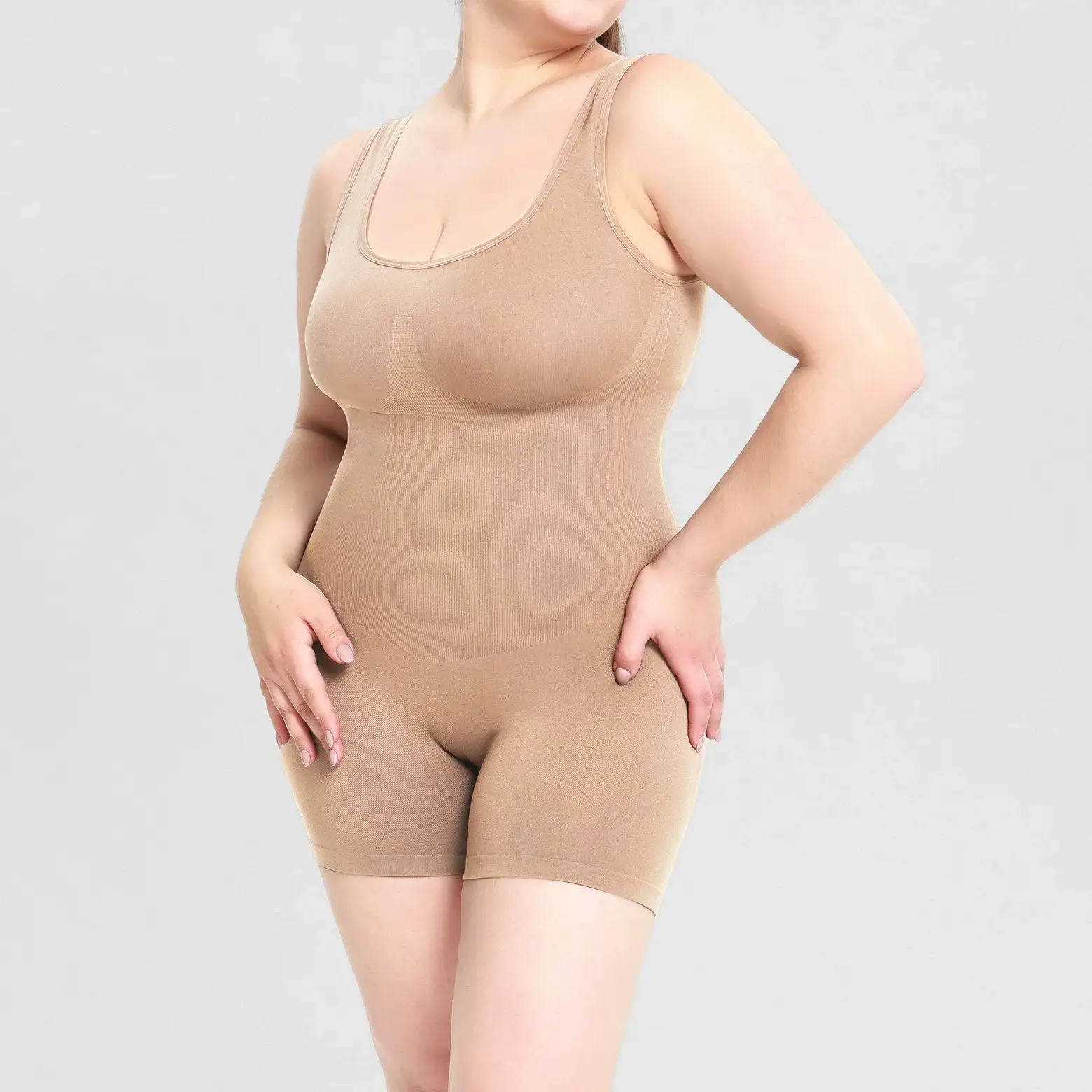 Women's Sleeveless Seamless Shapewear Bodysuits Rompers Jumpsuits Waist Trainer Butt Lifter Shaping Top Shaper Stretch Underwear